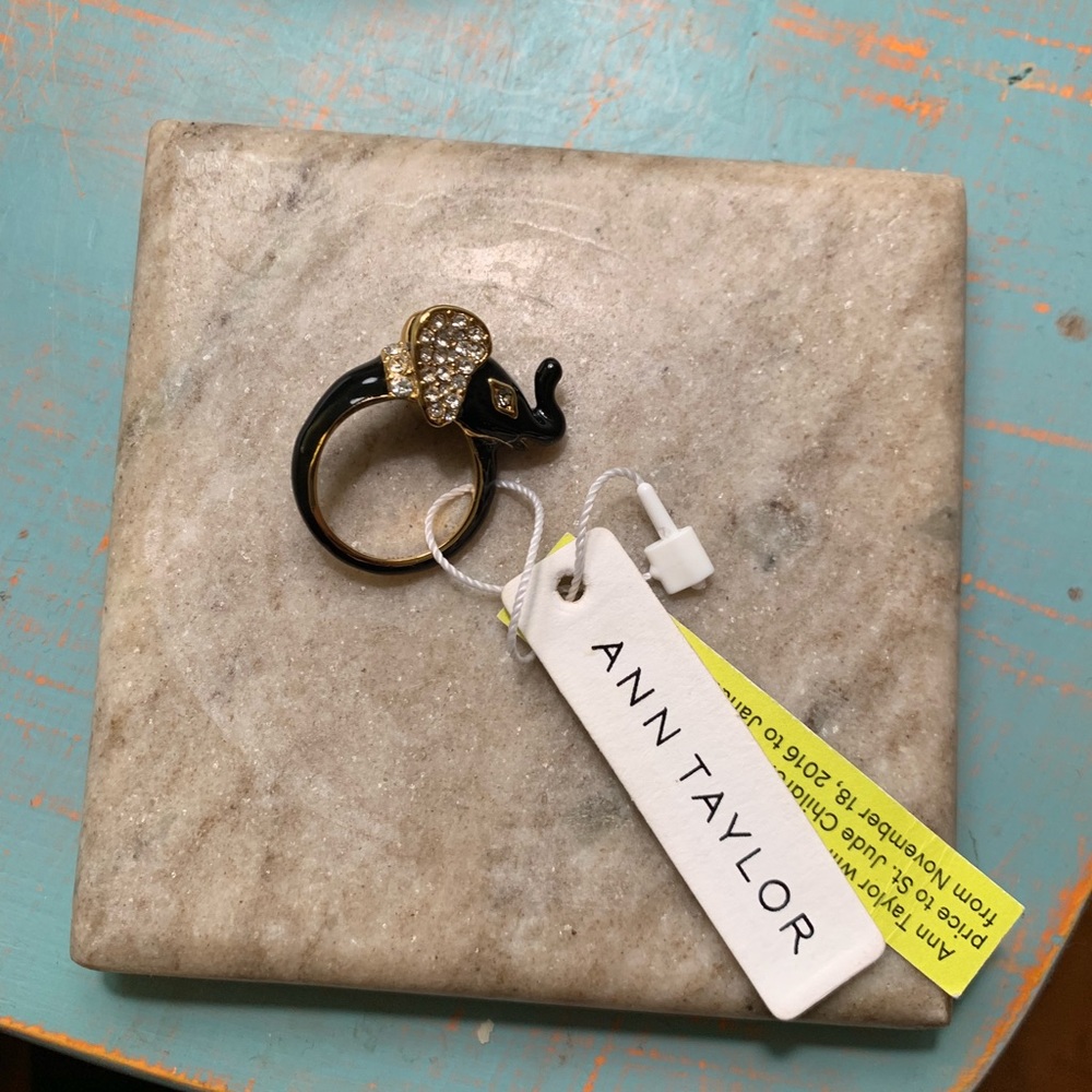 St. Jude Ann Taylor Elephant Ring Black/Gold/Shine